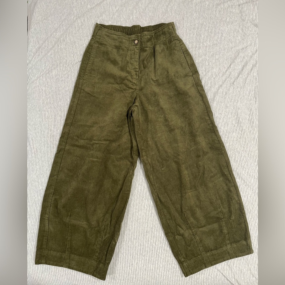 POETRY Cropped Trouser sz 6 Dark Fern